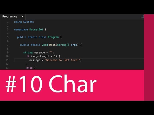 #10 C# TUTORIAL - DATATYPES THE CHAR DATATYPE