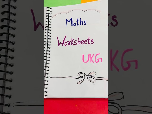 UKG Maths Worksheets | Fun Learning for Kids ✏️📚 #Shorts