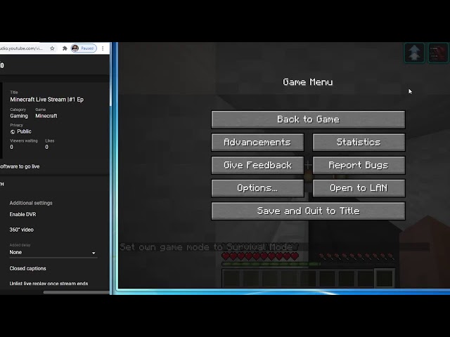 Minecraft Live Stream |#1 Ep