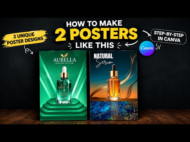 Poster Designs in Canva for beginners — Full Tutorial | Canva Tutorials 💻 #canva  #youtubevideo