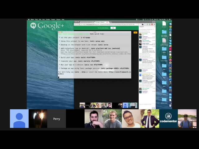 Codementor Office Hours: An Intro to the Ionic Framework with Ionic Senior Developer, Perry Govier