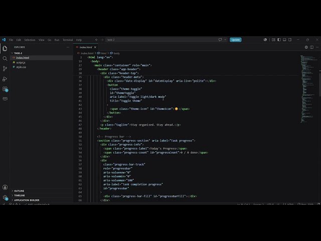 Build a Simple to-do list application using HTML, CSS, Javascript.