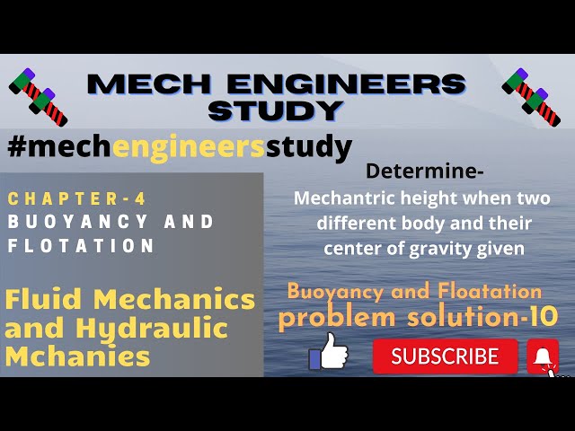 Buoyancy and flotation problem solution- 10   #mechengineersstudy