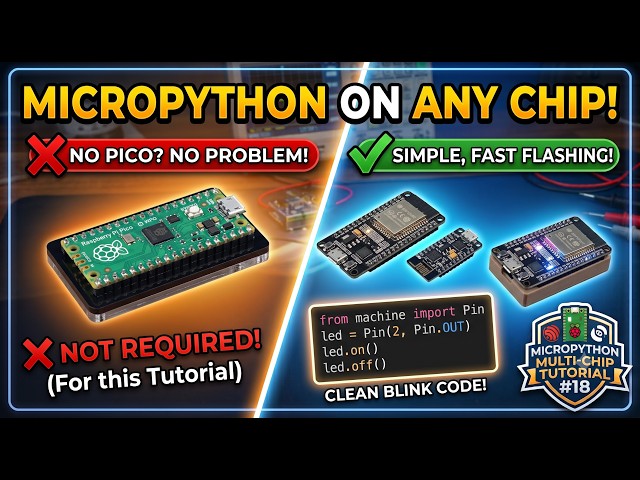 MicroPython Tutorial 18: No Pico? No Problem! Flash MicroPython to ESP32 & ESP8266 ⚡