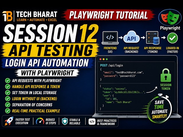 Playwright Session 12 | Semantic Locators, Locator Filtering & Dynamic Table Handling | Tech Bharat