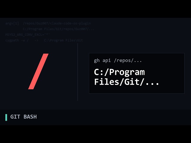 Git Bash rewrote your API path into C:/Program Files/Git