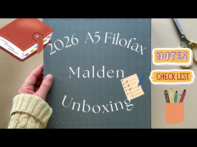 Unboxing: 2026 A5 Filofax Malden in Burgundy