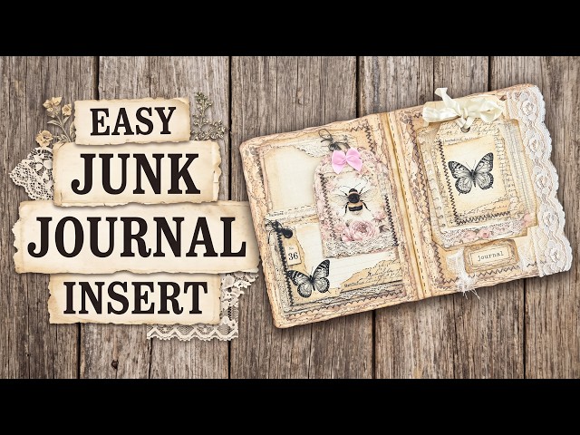 EASY Junk Journal Folio Insert + FREE Printable