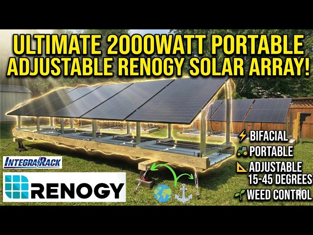 ULTIMATE 2000WATT PORTABLE ADJUSTABLE RENOGY BIFACIAL SOLAR ARRAY!