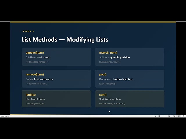 Fundamentals of python part4 #python #pythonprogramming
