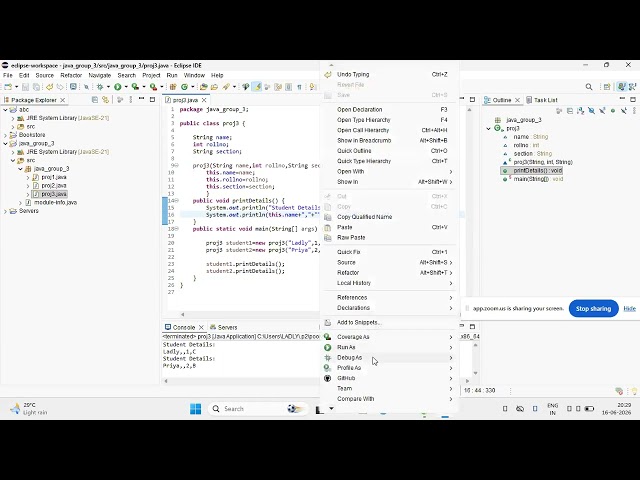 JAVA TRAINING SESSION -3