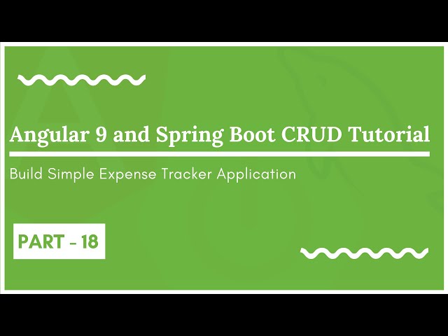 18 Angular 9 and Spring Boot CRUD Tutorial - Sort expenses based on name and amount
