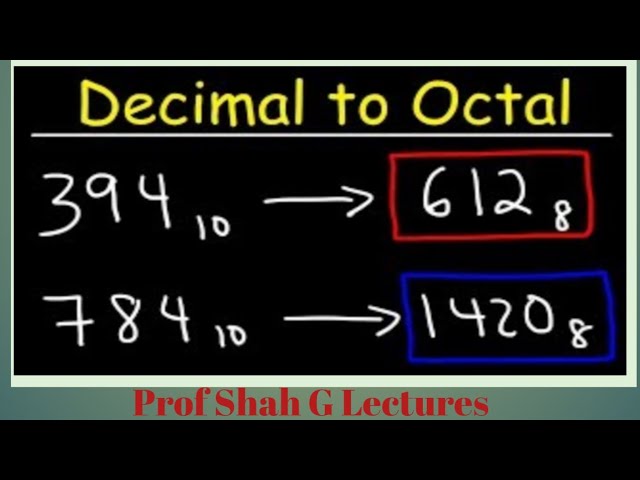 How to convert Decimal Number System into Octal Number System|