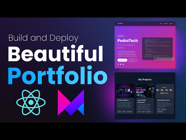 Build And Deploy a Modern Personal Portfolio with ReactJS and Animations | ReactJS Tutorial