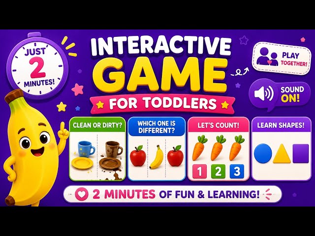Interactive Learning for Toddlers 🥑🌈 | Fun Learning Games/ Kids activities 