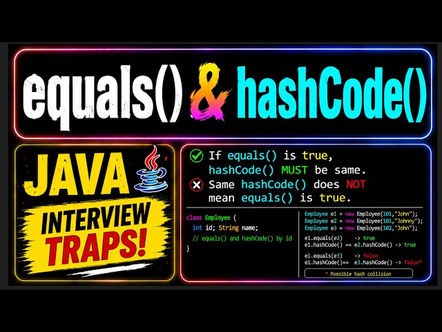 equals() and hashCode() in Java  Complete Guide with Coding Examples