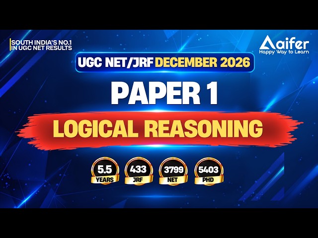 UGC NET PAPER 1 | LOGICAL REASONING | DECEMBER 2026