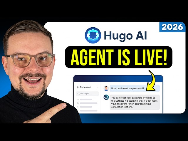 Hugo AI Tutorial (2026) — Build AI Support Agent That Answers Customer Questions Using Your Data