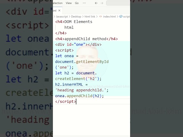 JavaScript Tutorial for Beginners / JavaScript learn / Dom append child tag