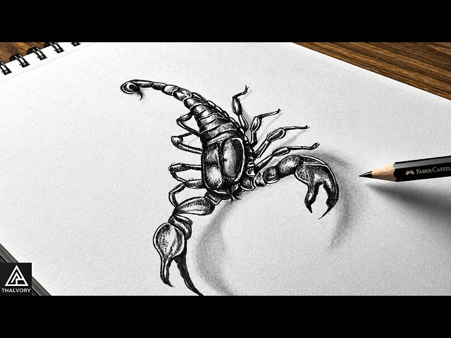 How to Draw a Realistic Scorpion | Easy Step-by-Step Pencil Drawing Tutorial
