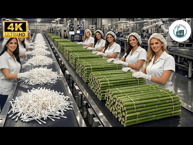 Inside a Q-tips Factory: From Raw Cotton to Box (Full Process)
