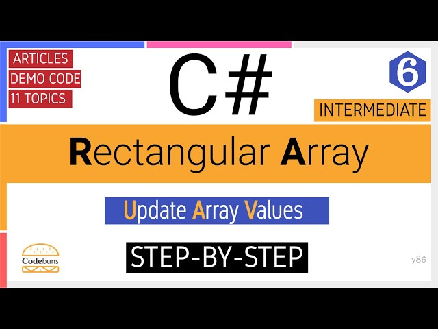 C# Rectangular Array | 2D | Update Array Values | Demo