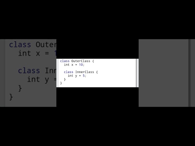 Inner Class in Java #Nested Class #Shorts #Ammu's Coding