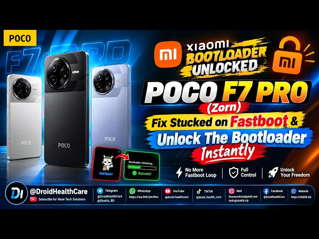 POCO F7 PRO (ZORN) Fix Fastboot Stuck / Unbrick & Bootloader Unlock Instantly Without Waiting time.