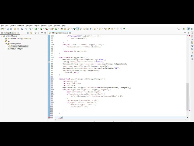003 String Manipular   Unique Substring   java Programming