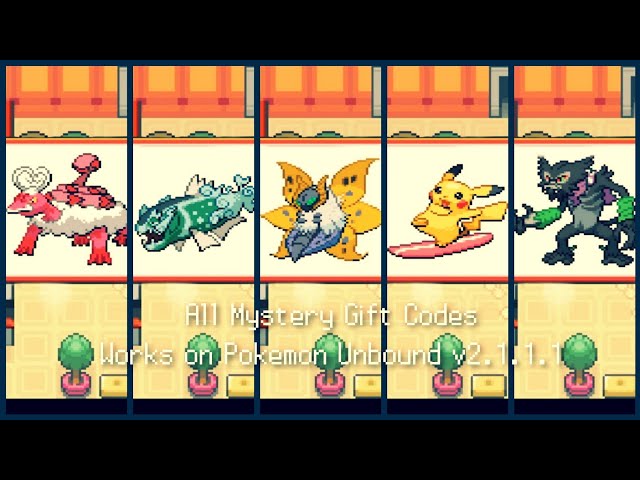 Pokemon Unbound v2.1.1.1 - All Mystery Gift Codes (Updates)
