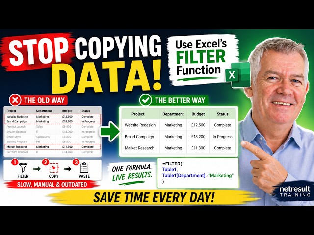 Stop Copying & Pasting Data! Use Excel's FILTER Function Instead