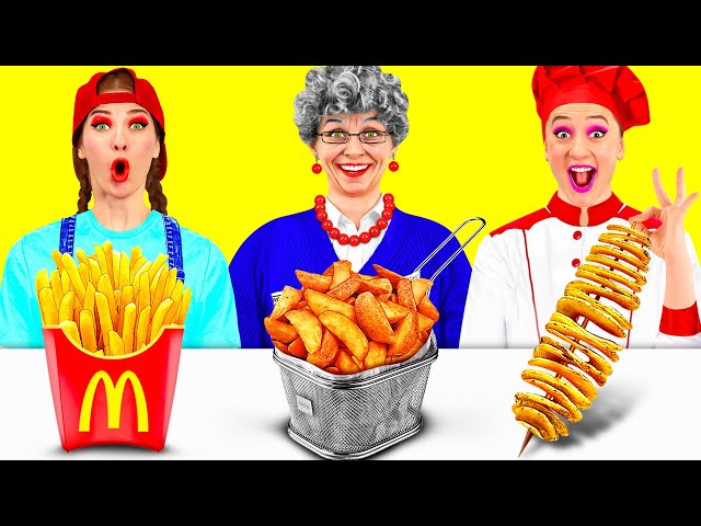 Reto De Cocina Yo vs Abuela | Fantásticas Recetas de Cocina por PaRaRa Challenge