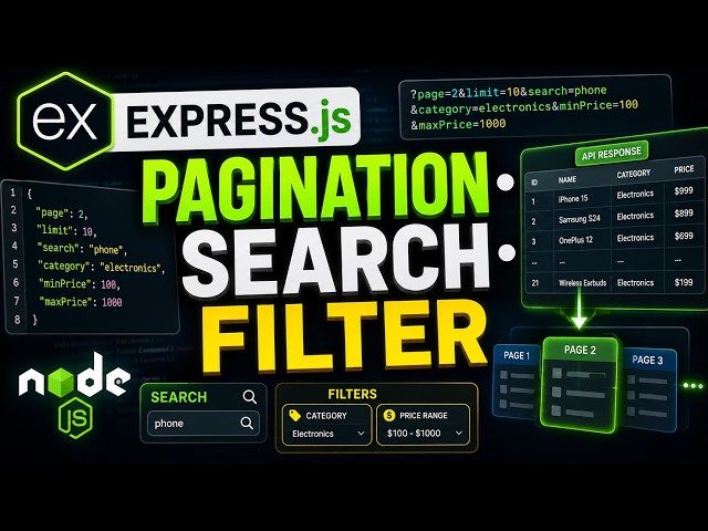 🚀 Pagination, Searching & Filtering in Express.js REST API