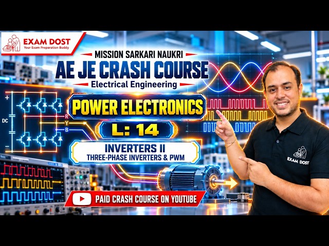 L: 14 - Three-Phase Inverters & PWM | Power Electronics | AE JE Crash Course| Ankit goyal