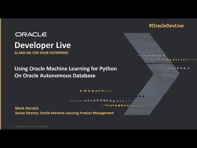 Hands-On Lab using Oracle Machine Learning for Python on Autonomous Database