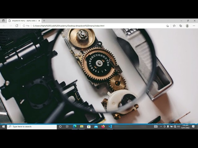 How to create a dropdown menu using HTML, CSS