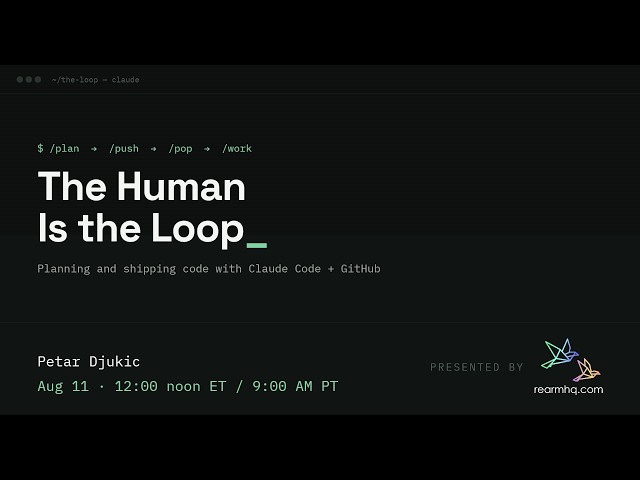 The Human Is the Loop - by Petar Djukic - ML & AI Ottawa