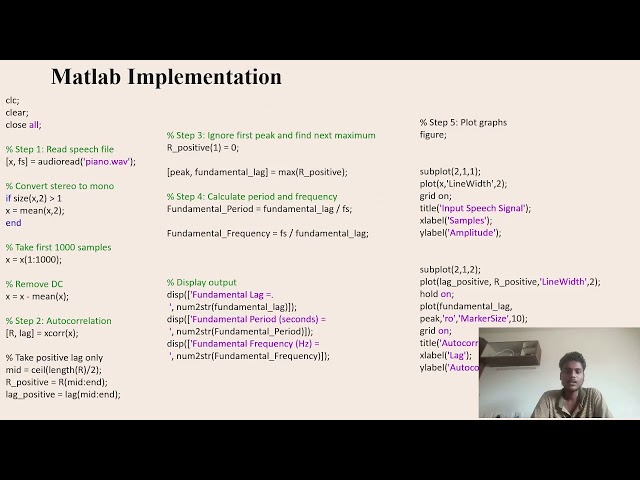 Simple Pitch Detector Using Autocorrelation