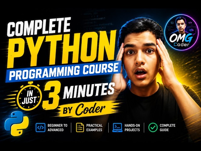 COMPLETE PYTHON PROGRAMMING COURSE IN JUST 3 MINUTES || OMG_Coder