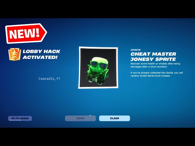 Fortnite 2 NEW Lobby Hack Codes - How to get Cheat Master Jonesy Sprite & 2 Cheat Code Locator Gizmo