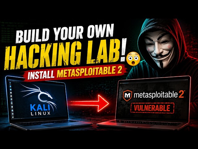 Build Your Own Hacking Lab! 😳 Install Metasploitable 2 | Kali Linux