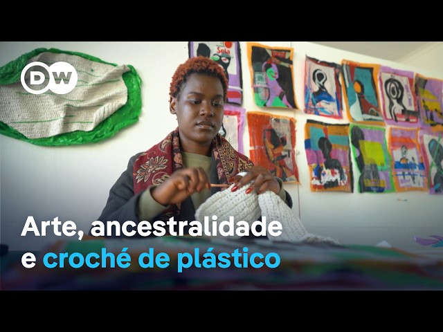 Kutlwano Monyai: Arte, ancestralidade e croché de plástico