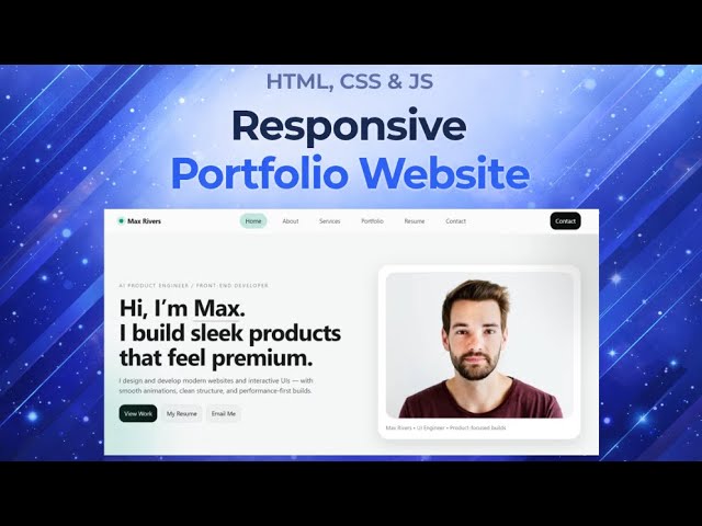 Build a Responsive Personal Portfolio with HTML, CSS and JavaScript | Part 1