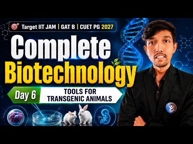 Tools For Transgenic Animal | Complete Biotechnology | IIT JAM | GAT B | CUET PG 2027 | Lec-6 | IFAS
