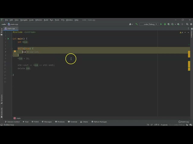 Basic Dynamic Memory Allocation in C++