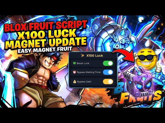 [🧲Update] Blox Fruits X100 Luck Script - Meow Hub V1.0 | FREE DRAGON |WORKING | OVERPOWER |FIXED