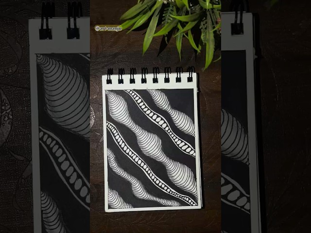 Day 102| Easy Doodle Art Tutorial 🖊️ | Relaxing Zentangle Drawing #shorts