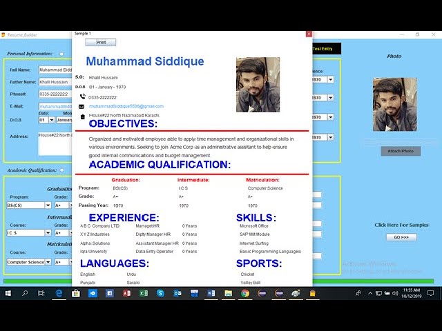 JAVA PROJECT RESUME BUILDER USING ECLIPSE [WITH SOURCE CODE]