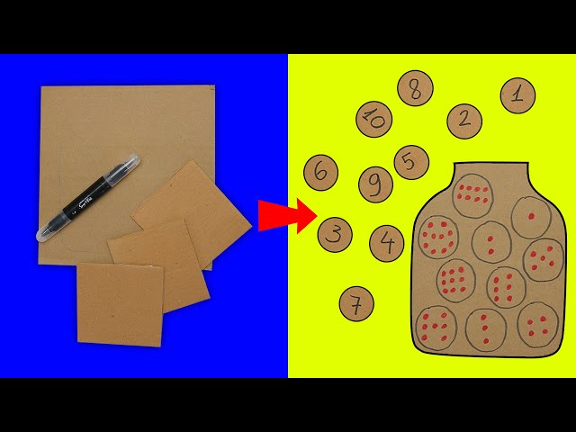 Number Learning Materials Made Of Cardboard || Crafts for Kid || AMG crafts#shorts