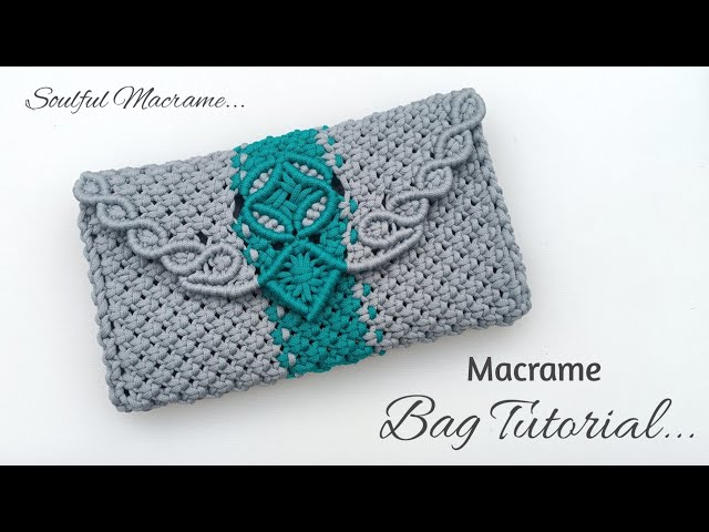 Macrame Purse bag tutorial | Bolsa de macrame | how to make macrame hand bag | macrame phone bag